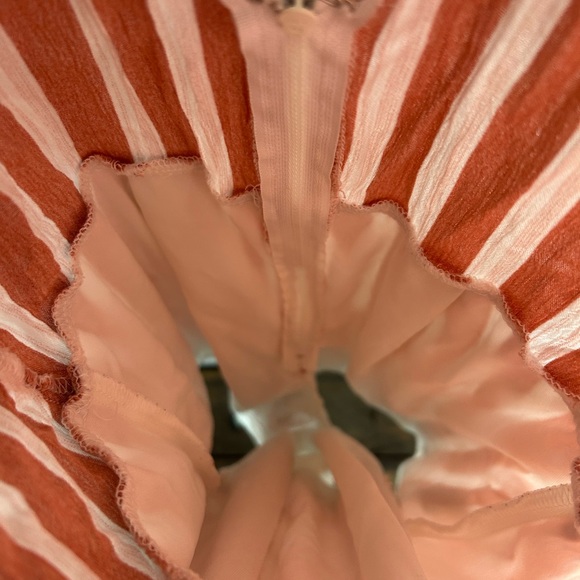 Blue Rain Terracotta and White Striped Dress - Picture 2 of 6